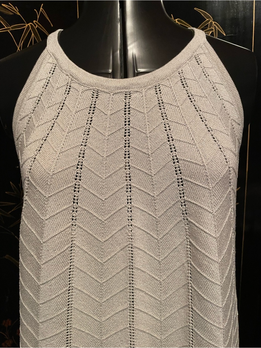 NWT Joie Light Gray Chevron Knit Midi Dress